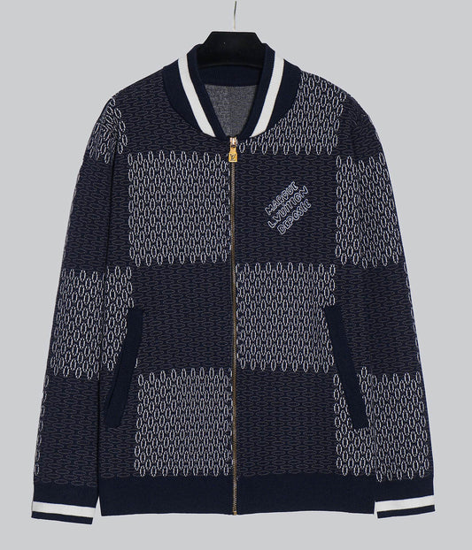 250617 New lightweight jacquard knitted baseball jacket
