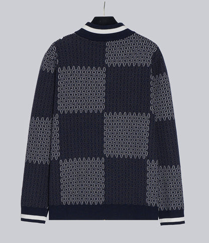 250617 New lightweight jacquard knitted baseball jacket