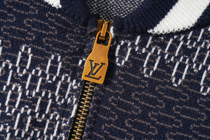 250617 New lightweight jacquard knitted baseball jacket