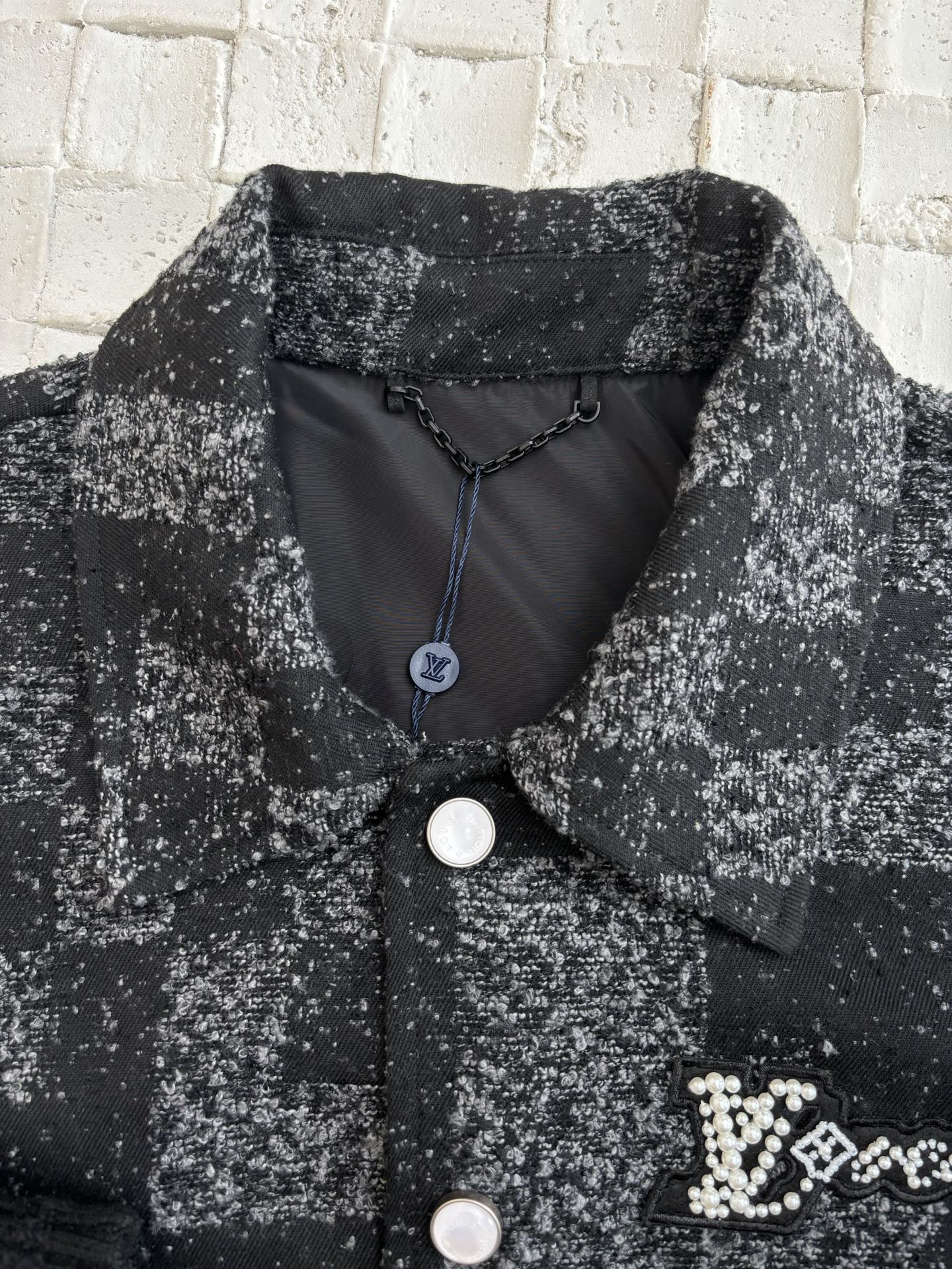 250624 New high-quality checkerboard camouflage jacquard baseball jacket