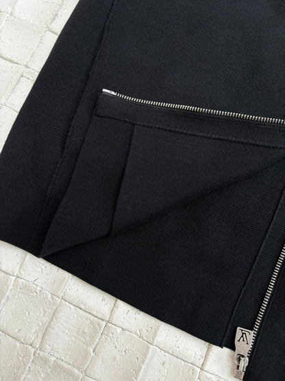250624 A new high-quality checkered collar knitted pilot jacket