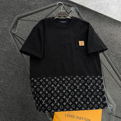 250624 New high-quality lower half printed T-shirt