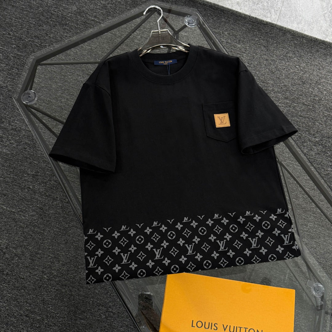 250624 New high-quality lower half printed T-shirt