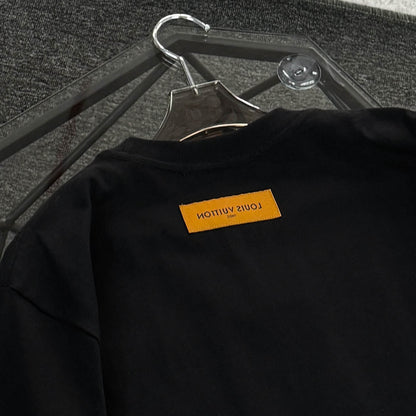250624 New high-quality lower half printed T-shirt