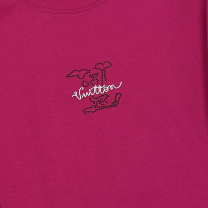 250624 New high-quality beaded embroidery T-shirt
