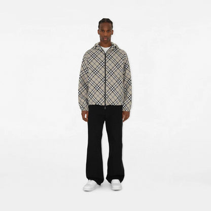 250722 A new top-of-the-line double-sided checkered long-sleeved hooded jacket