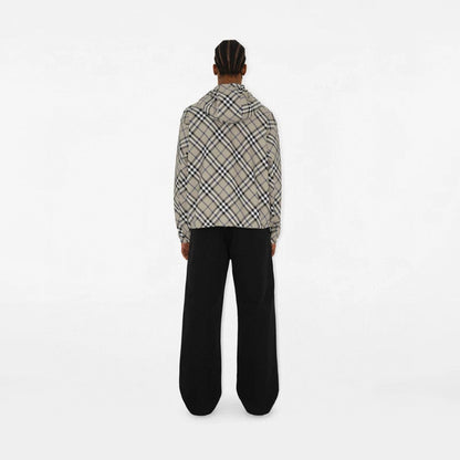 250722 A new top-of-the-line double-sided checkered long-sleeved hooded jacket