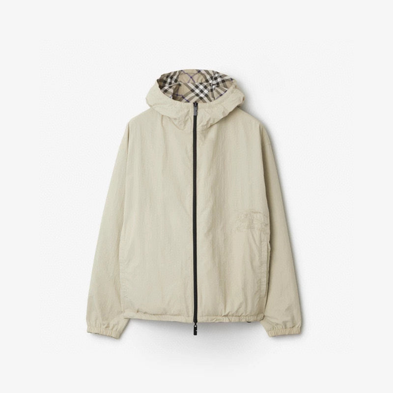 250722 A new top-of-the-line double-sided checkered long-sleeved hooded jacket