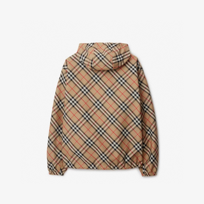 250722 A new top-of-the-line double-sided checkered long-sleeved hooded jacket