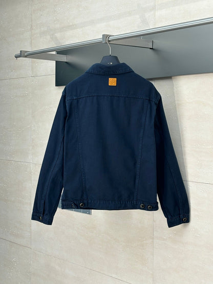 250722 A new high-quality pocket embroidered jacquard denim jacket