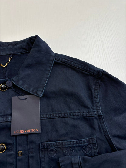 250722 A new high-quality pocket embroidered jacquard denim jacket