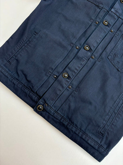 250722 A new high-quality pocket embroidered jacquard denim jacket