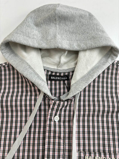 250722 New top-quality patchwork checkered hooded jacket