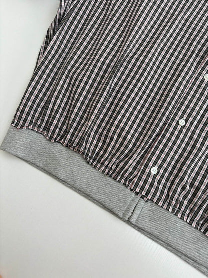 250722 New top-quality patchwork checkered hooded jacket