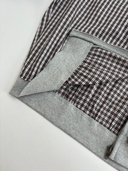 250722 New top-quality patchwork checkered hooded jacket