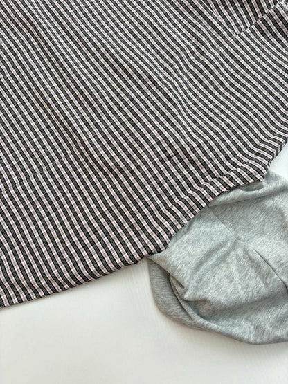 250722 New top-quality patchwork checkered hooded jacket