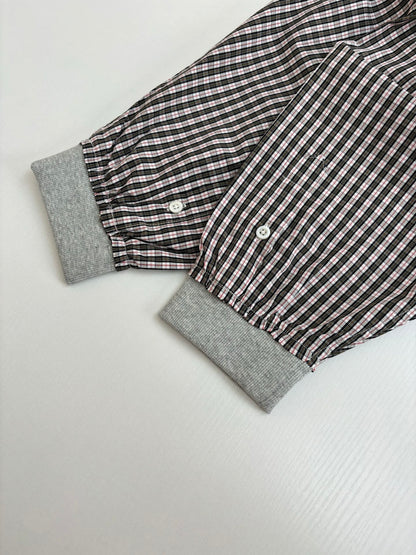 250722 New top-quality patchwork checkered hooded jacket
