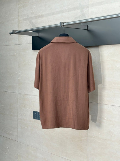 250722 New high-quality cotton and linen embroidered short-sleeved shirts