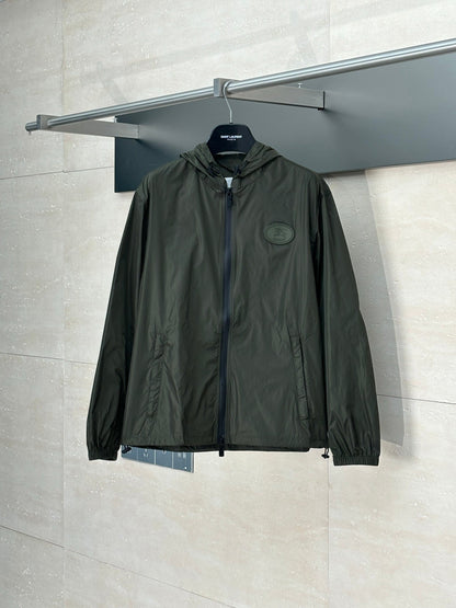 250722 New high-quality nylon windbreaker hooded jacket