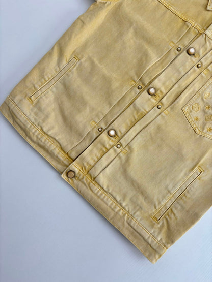 250722 A new high-quality pocket embroidered jacquard denim jacket
