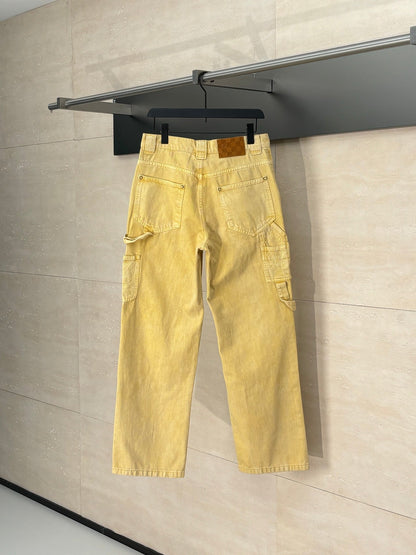 250722 New high-quality dyed denim logging pants