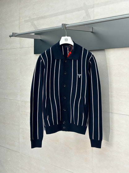 250722 New high-quality striped embroidered sweater
