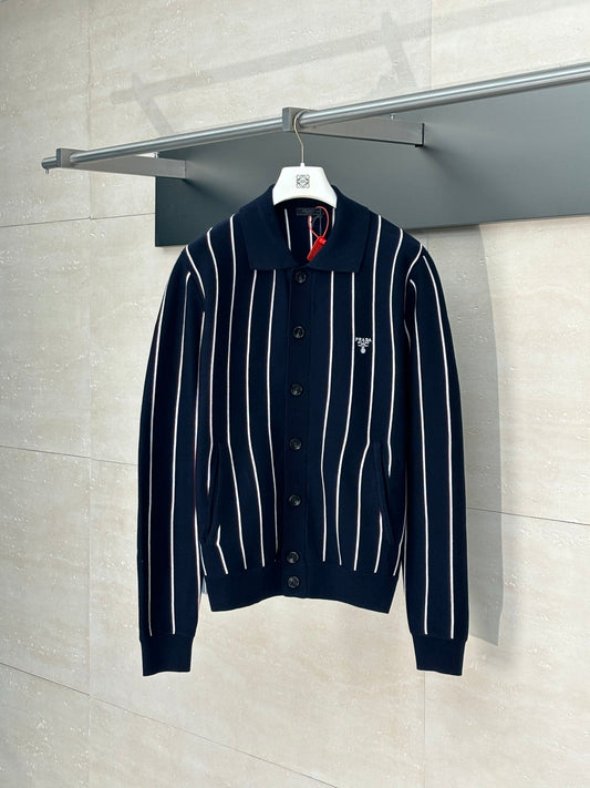 250722 New high-quality striped embroidered sweater