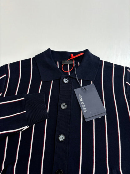 250722 New high-quality striped embroidered sweater
