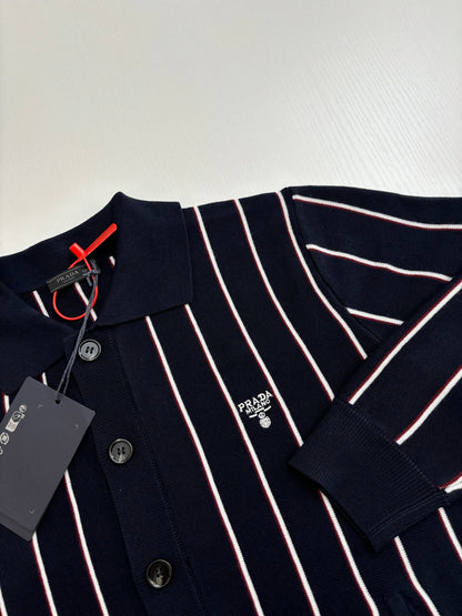 250722 New high-quality striped embroidered sweater