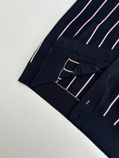 250722 New high-quality striped embroidered sweater