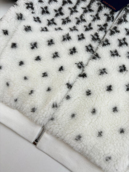 250722 A new high-quality ski series gradient color-blocked long-sleeved fleece jacket