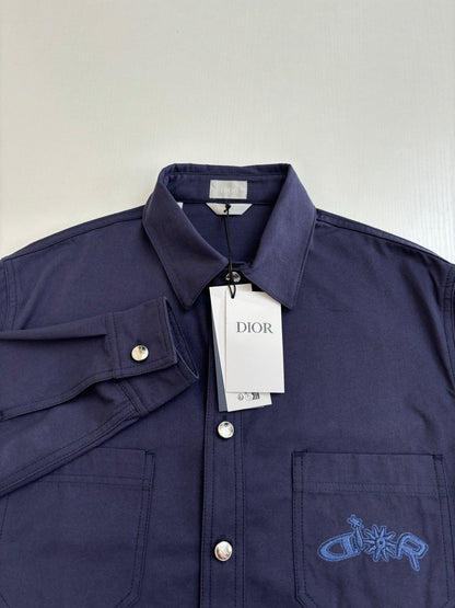 250722 New high-quality custom fabric embroidered long-sleeved shirt