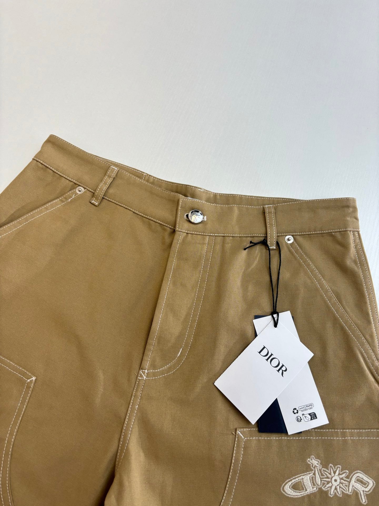 250722 New high-quality custom fabric embroidery pant