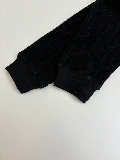 250722 New high-quality, fully printed jacquard letter towel cotton hooded sweatshirt