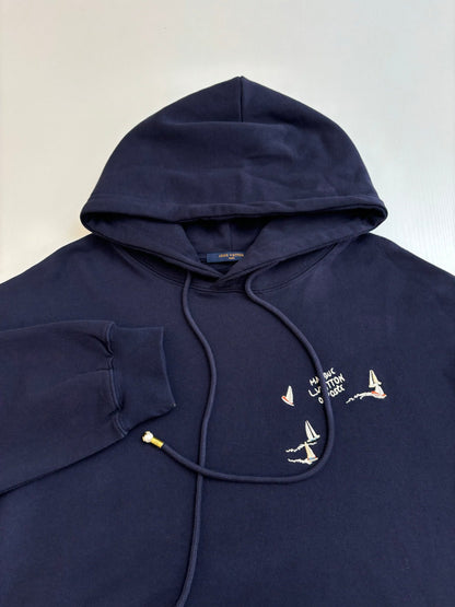250722 New high-quality embroidered sailboat letter hooded style