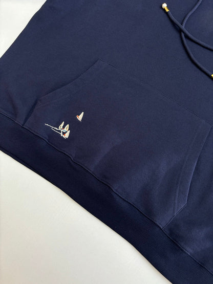 250722 New high-quality embroidered sailboat letter hooded style