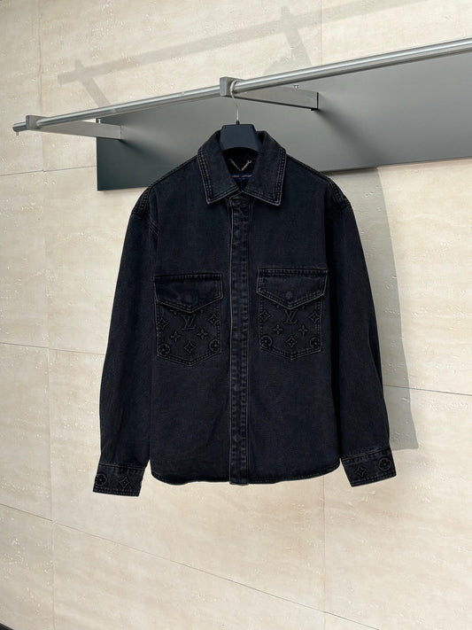 250722 New high-quality embossed denim jacket