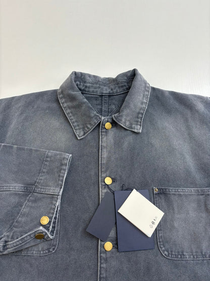 250722 A new high-quality checkered tattooed denim jacket