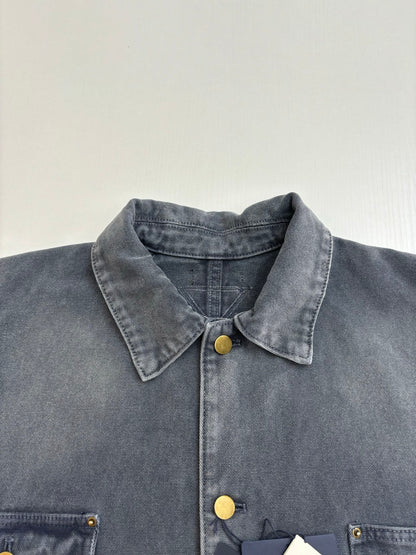 250722 A new high-quality checkered tattooed denim jacket