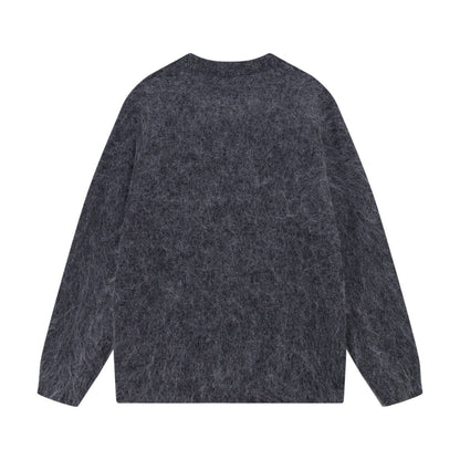 250729 A new high-quality illuminated signature logo jacquard round-neck sweater