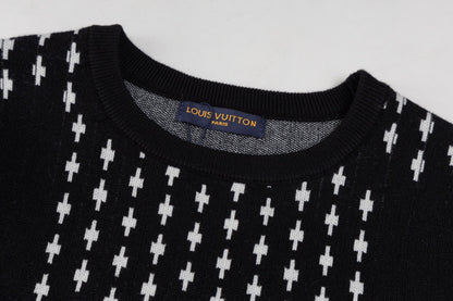 250729 New high-quality checkered couple round-neck sweaters