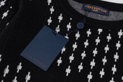 250729 New high-quality checkered couple round-neck sweaters