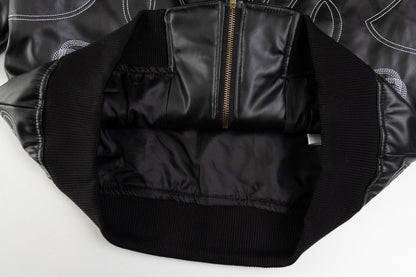 250729 New top-quality embroidered leather pilot jacket