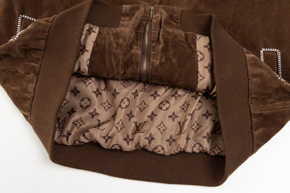 250729 New top-quality embroidered suede cowhide pilot jacket