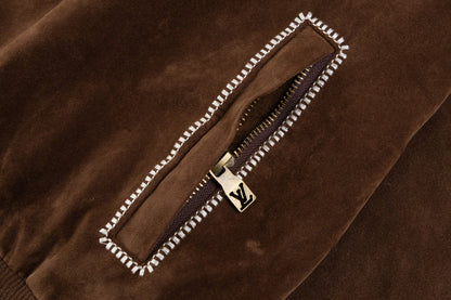 250729 New top-quality embroidered suede cowhide pilot jacket