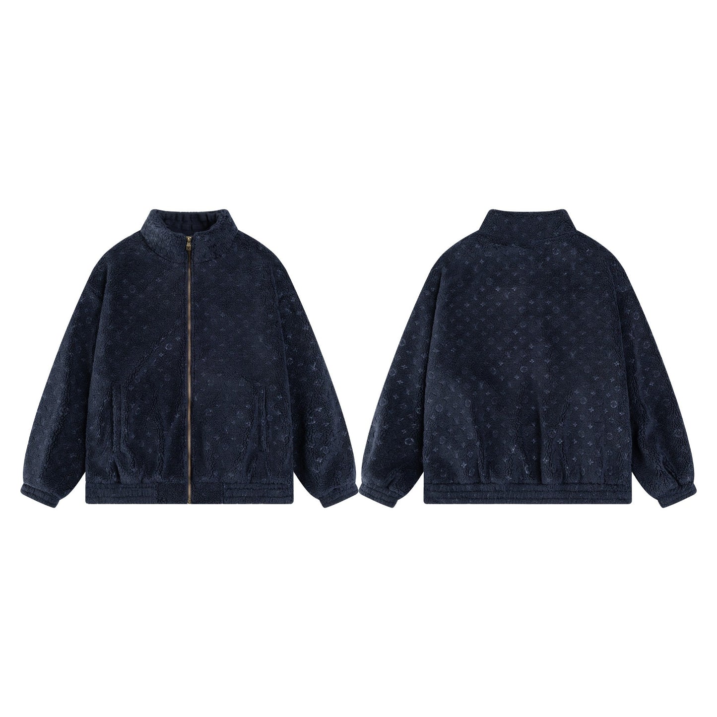 250729 New top-quality dark-patterned letter jacquard custom fine imitation wool coat