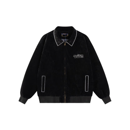 250729 New top-quality embroidered suede cowhide pilot jacket