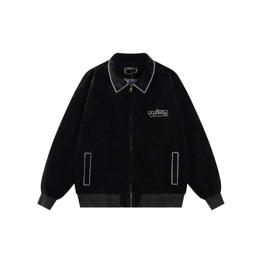 250729 New top-quality embroidered suede cowhide pilot jacket