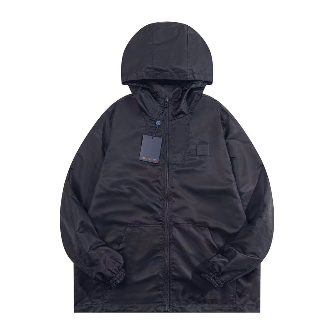 250729 The new top-of-the-line classic double-sided jacquard hooded zipper jacket