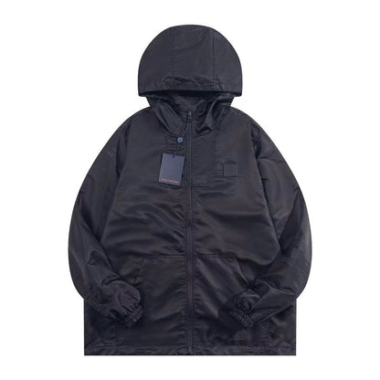 250729 The new top-of-the-line classic double-sided jacquard hooded zipper jacket